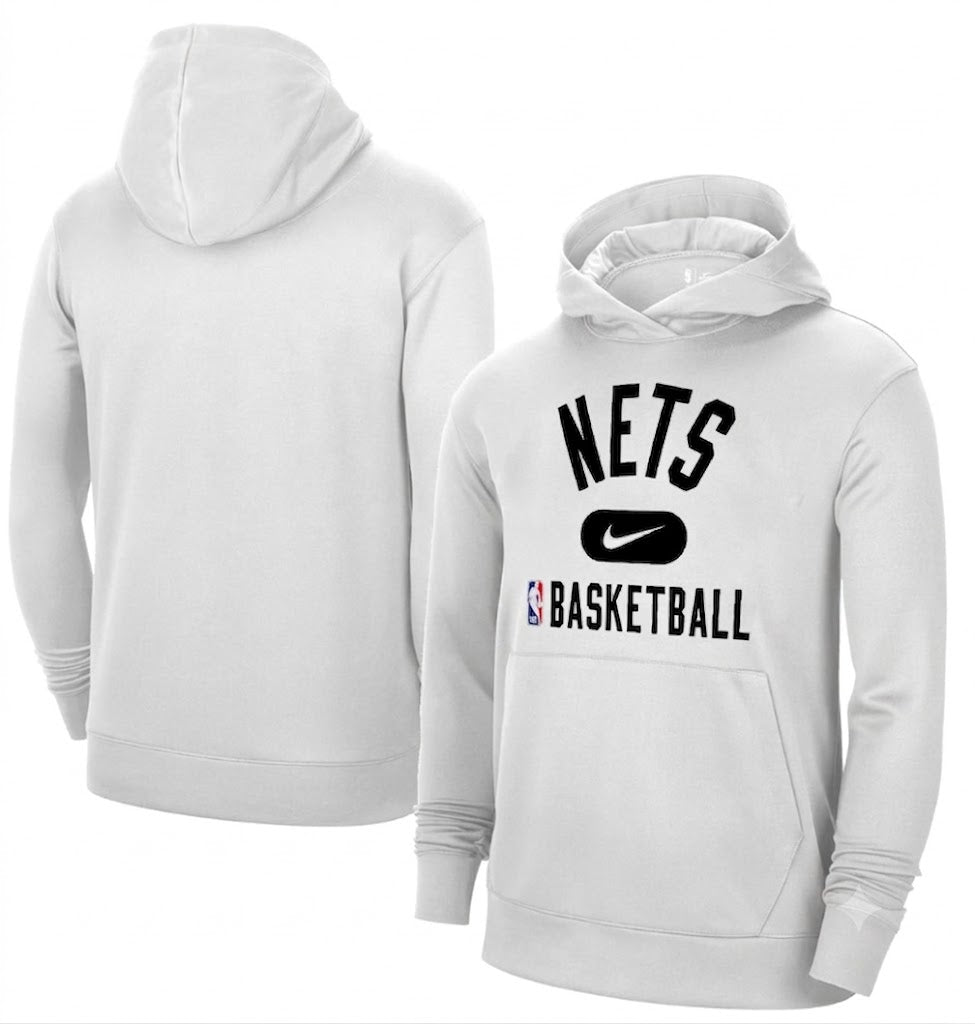 Brooklyn Nets Nike 2021-2022 Spotlight On Court Performance Practice Pullover Hoodie - White