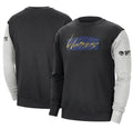 Golden State Warriors Nike Courtside Versus Force & Flight Pullover Sweatshirt - Black/Heather Gray