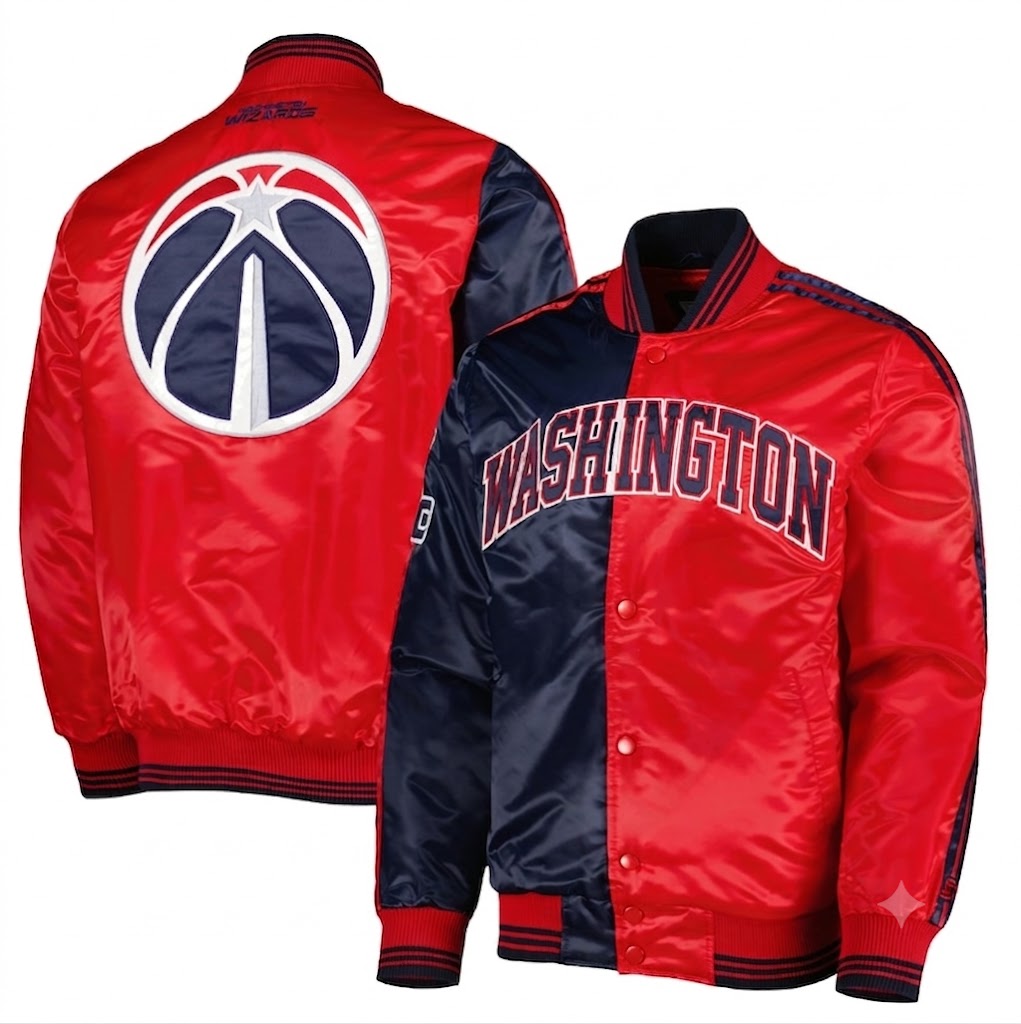 Washington Wizards Starter Fast Break Satin Full-Snap Jacket - Navy/Red
