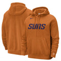 Phoenix Suns Nike Courtside Versus Stitch Split Pullover Hoodie - Orange
