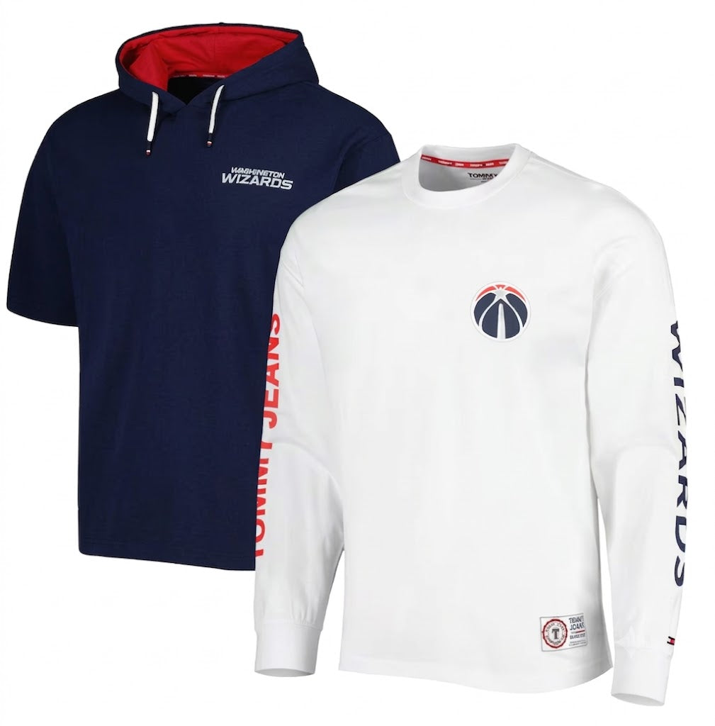 Washington Wizards Tommy Jeans Matthew 2-In-1 T-Shirt & Hoodie Combo Set - Navy/White