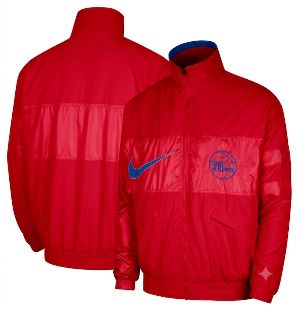 Philadelphia 76ers Nike Courtside Versus Capsule Full-Zip Jacket - Red