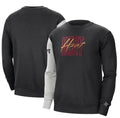 Miami Heat Nike Courtside Versus Force & Flight Pullover Sweatshirt - Black/Heather Gray