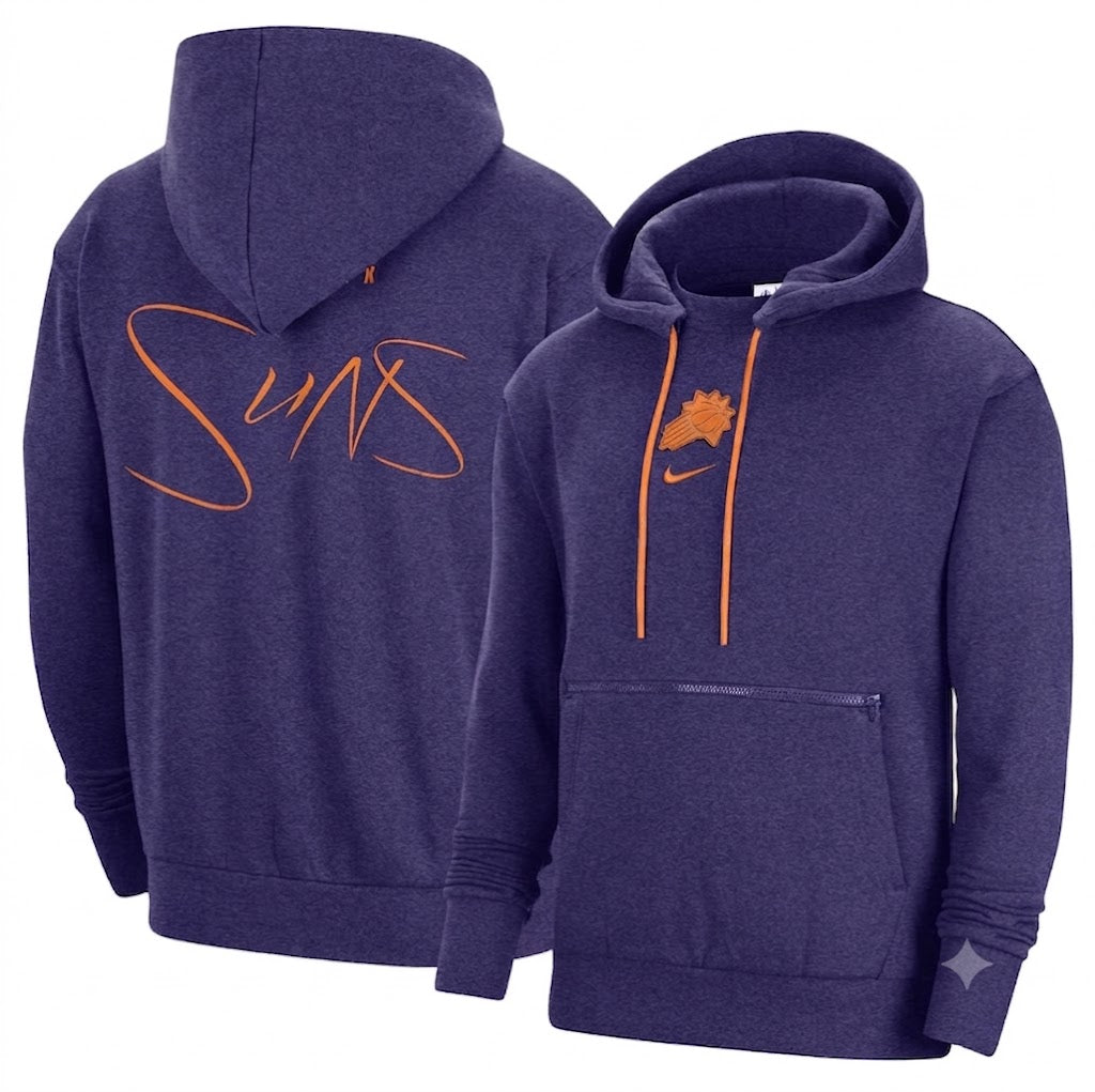 Phoenix Suns Nike Courtside Versus Flight Pullover Hoodie - Heather Purple