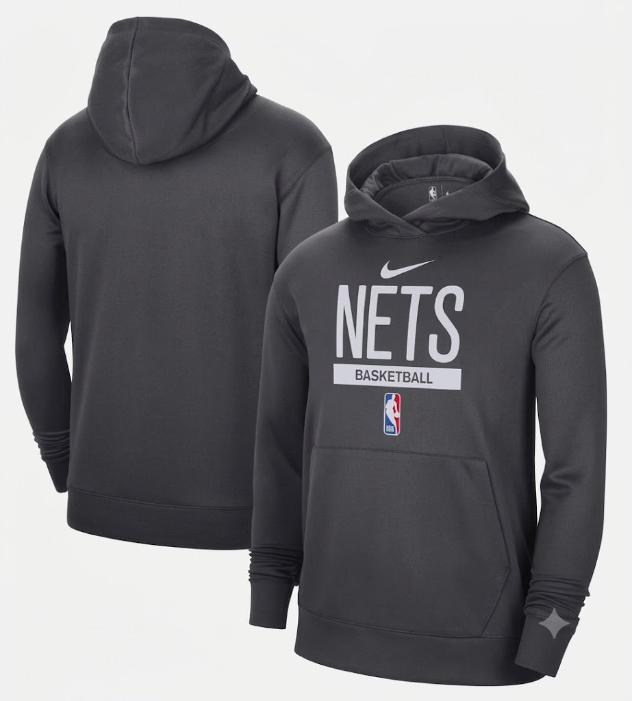 Brooklyn Nets Nike 2022/23 Spotlight On-Court Practice Performance Pullover Hoodie - Anthracite