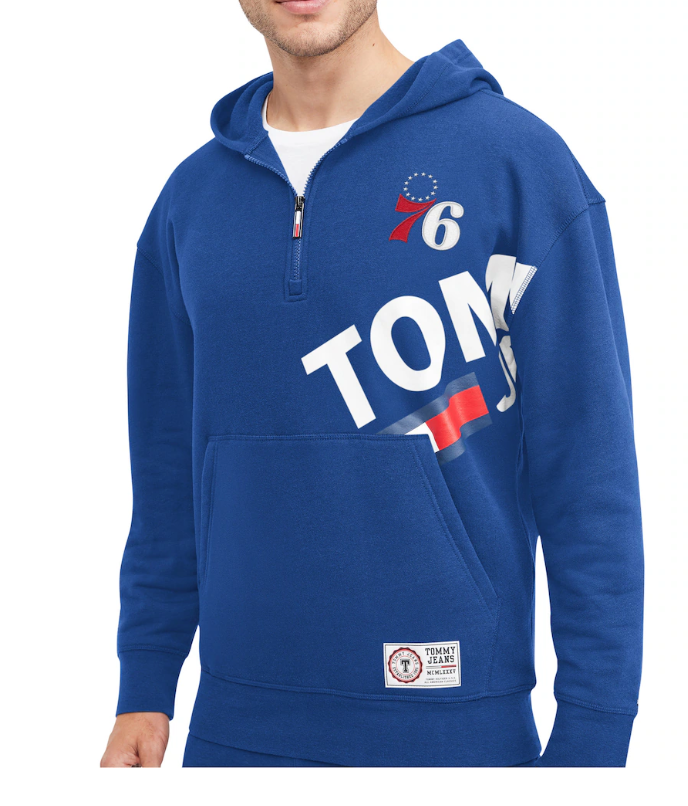 Philadelphia 76ers Tommy Jeans Bernard Half-Zip Hoodie