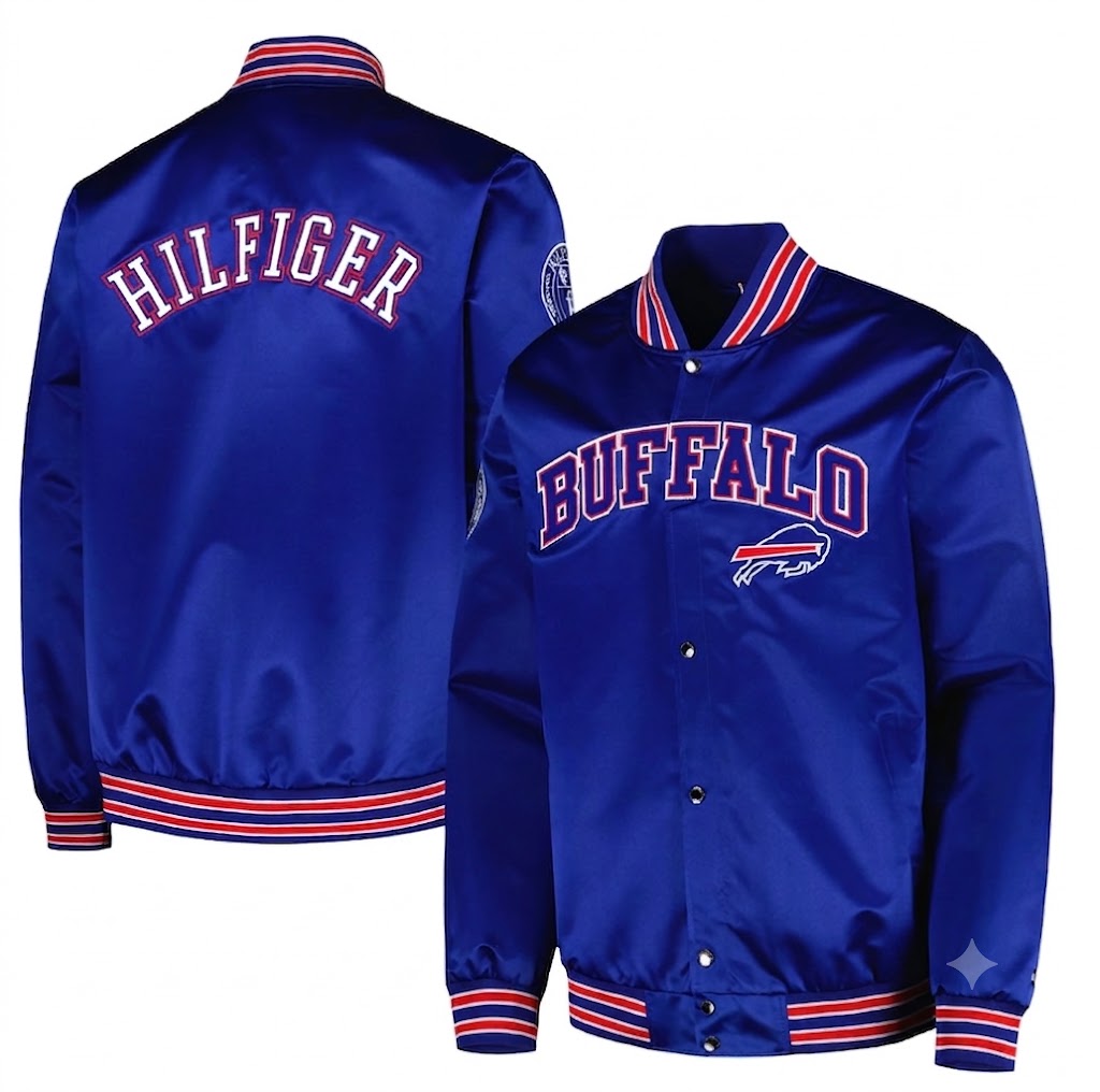 Buffalo Bills Tommy Hilfiger Elliot Varsity Full-Snap Jacket - Royal