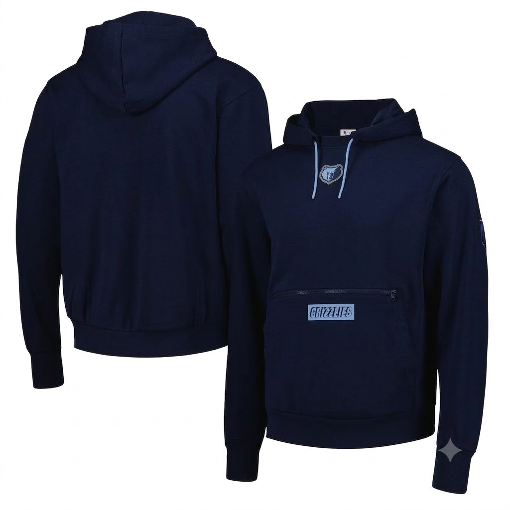 Memphis Grizzlies Nike Courtside Heavyweight Pullover Hoodie - Navy