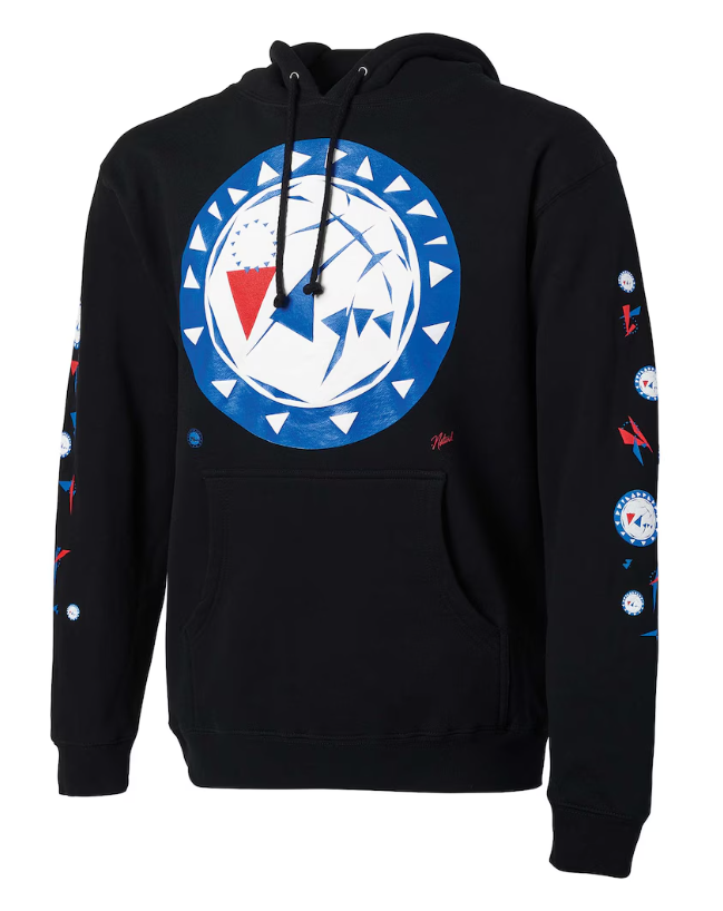 Philadelphia 76ers NBA x Naturel No Caller ID Pullover Hoodie - Black