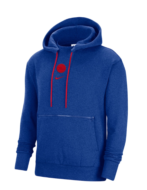 Philadelphia 76ers Nike Courtside Versus Flight Pullover Hoodie - Heather Royal