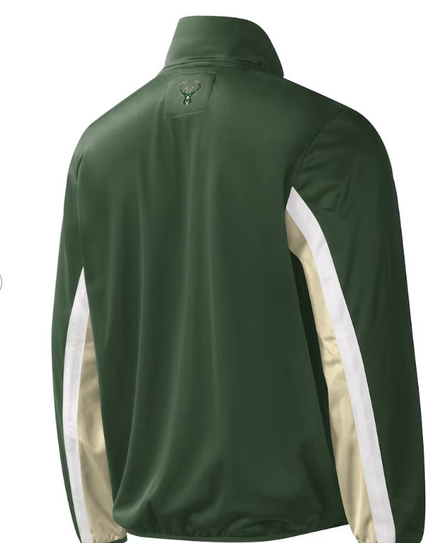 Milwaukee Bucks G-III Sports by Carl Banks Contender Wordmark Full-Zip Track Jacket - Hunter Green