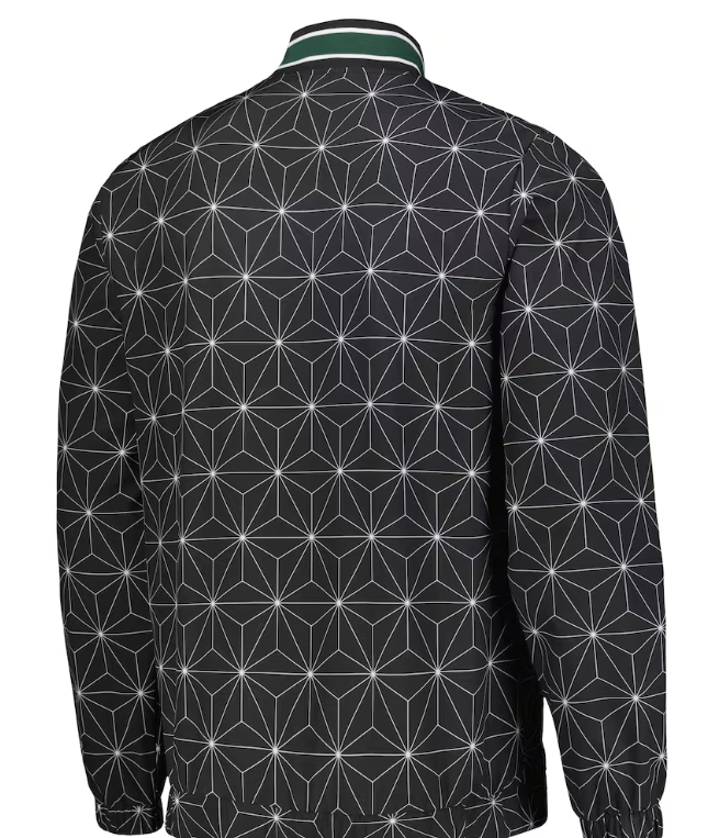 Milwaukee Bucks Starter In-Field Play Fashion Satin Full-Zip Varsity Jacket - Black