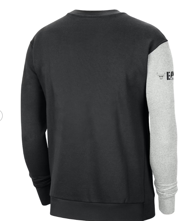 Chicago Bulls Nike Courtside Versus Force & Flight Pullover Sweatshirt - Black/Heather Gray