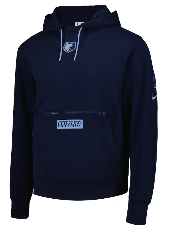 Memphis Grizzlies Nike Courtside Heavyweight Pullover Hoodie - Navy