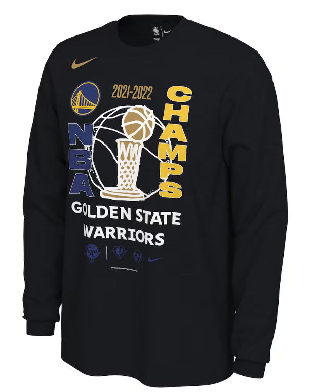 Golden State Warriors Nike 2022 NBA Finals Champions Locker Room Long Sleeve T-Shirt - Black