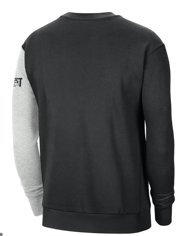 Golden State Warriors Nike Courtside Versus Force & Flight Pullover Sweatshirt - Black/Heather Gray