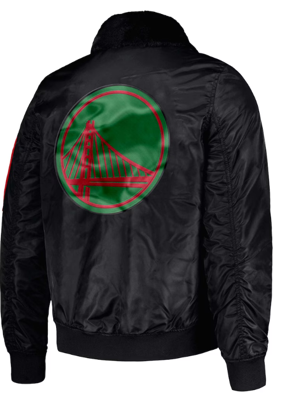 Golden State Warriors Starter x Ty Mopkins Black History Month Satin Full-Zip Jacket - Black