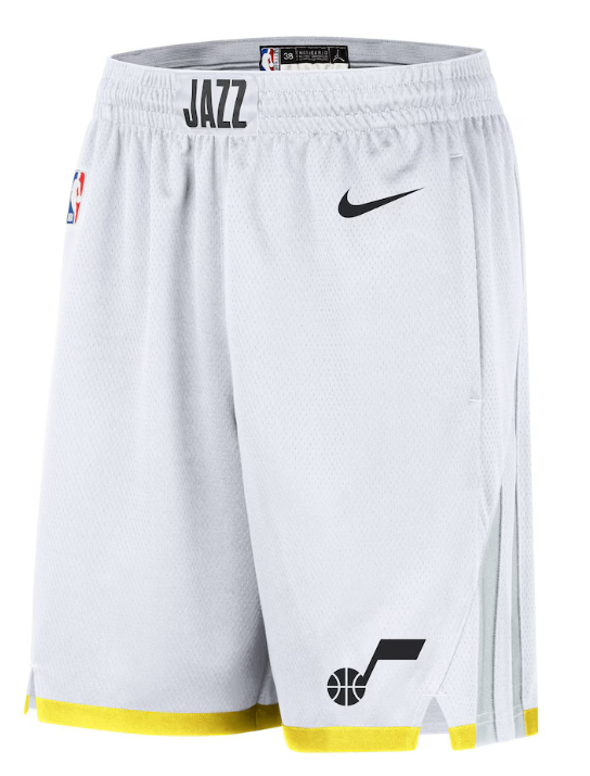 Utah Jazz Nike 2022/23 Swingman Performance Shorts - Association Edition - White