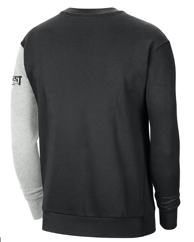 Los Angeles Lakers Nike Courtside Versus Force & Flight Pullover Sweatshirt - Black/Heather Gray