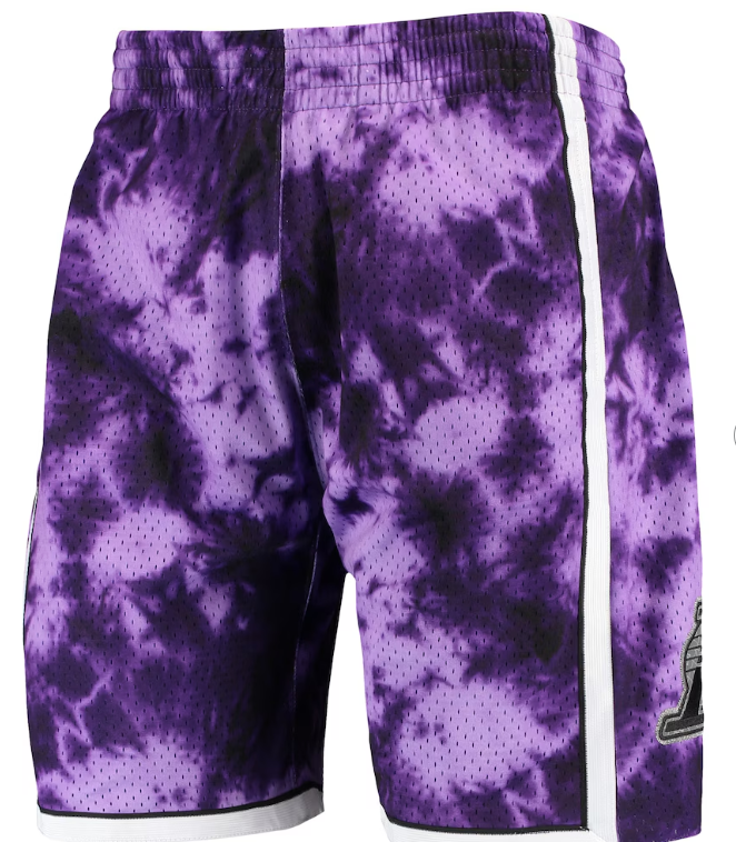 Los Angeles Lakers Mitchell & Ness Hardwood Classics 2009 Galaxy Swingman Shorts - Purple