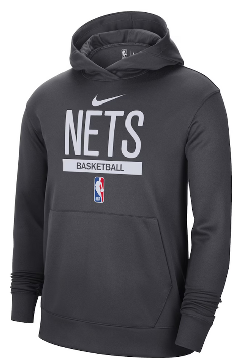 Brooklyn Nets Nike 2022/23 Spotlight On-Court Practice Performance Pullover Hoodie - Anthracite
