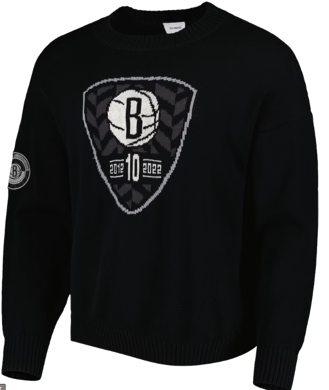Brooklyn Nets AUTHMADE 10th Anniversary Pullover Sweater - Black
