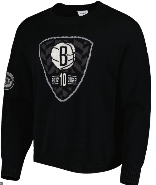 Brooklyn Nets AUTHMADE 10th Anniversary Pullover Sweater - Black