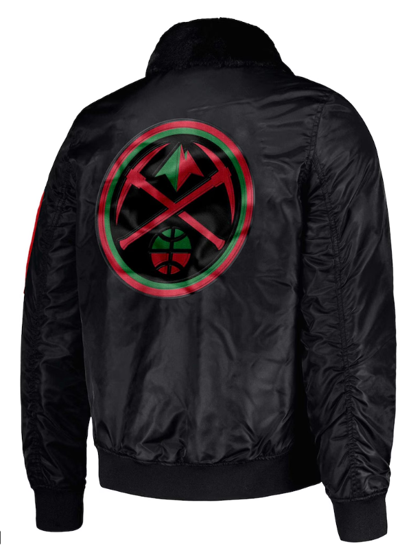 Denver Nuggets Starter x Ty Mopkins Black History Month Satin Full-Zip Jacket - Black
