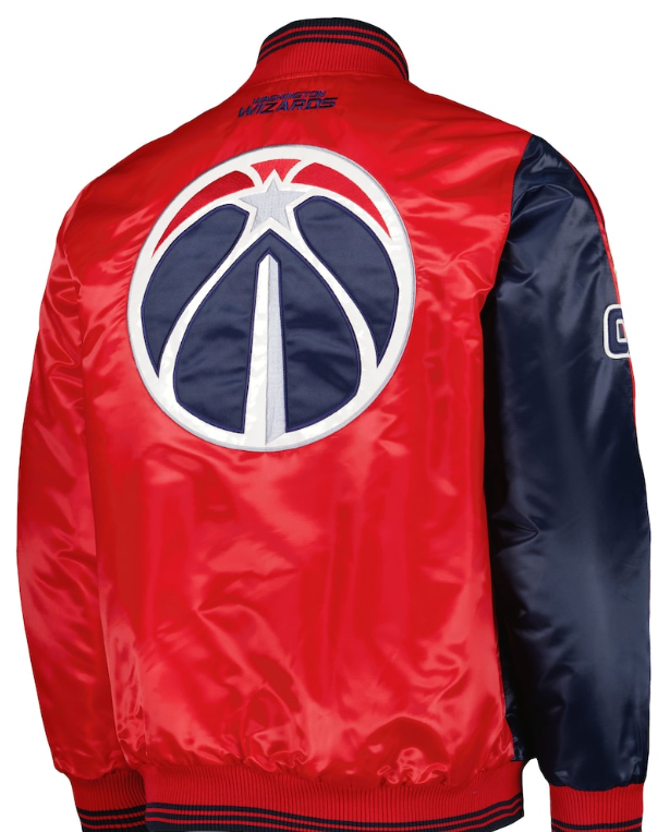 Washington Wizards Starter Fast Break Satin Full-Snap Jacket - Navy/Red
