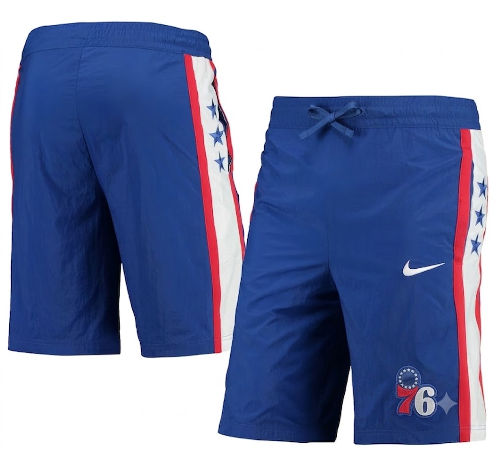Philadelphia 76ers Nike Courtside Heritage Shorts - Royal