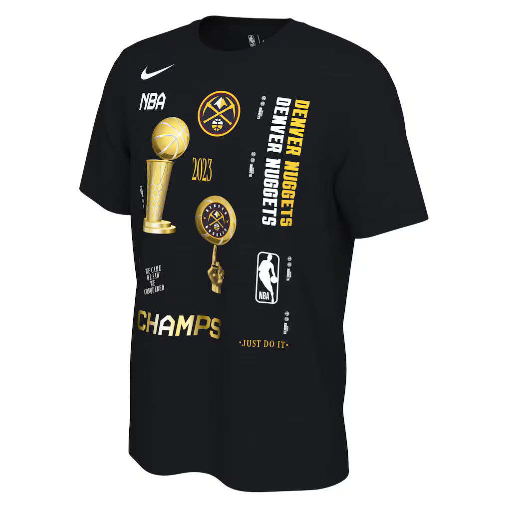 Denver Nuggets Nike 2023 NBA Finals Champions Celebration Expressive T-Shirt - Black