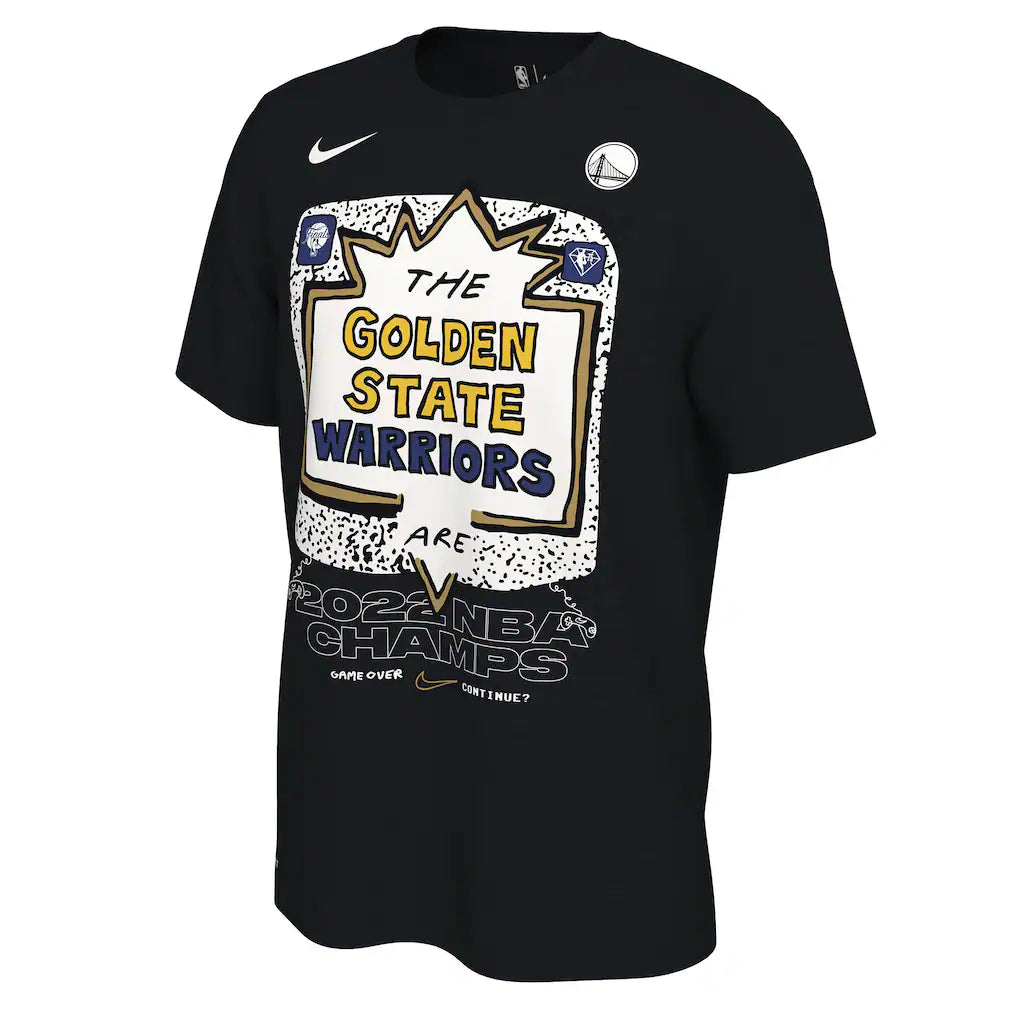 Golden State Warriors Nike 2022 NBA Finals Champions Celebration Expressive T-Shirt - Black